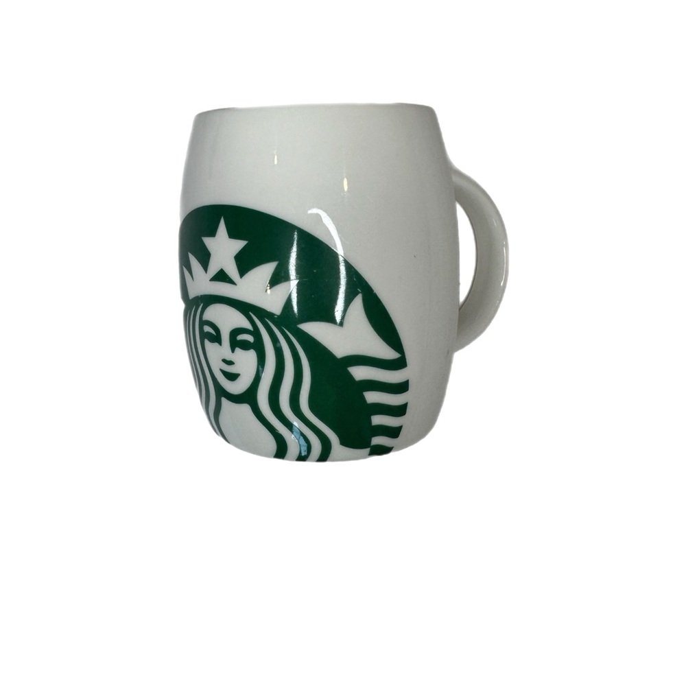 STARBUCKS 2010 Coffee Large Ceramic Mug Cup Green Mermaid Logo 14‎ oz.